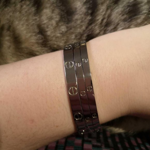 Gold Filled & Stainless Steel Bangle Size 18 4mm - Picture 5 of 13